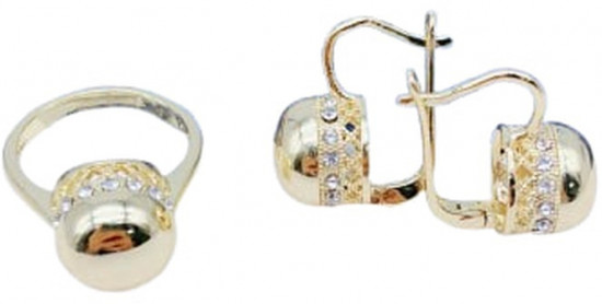 Комплект украшений с кристаллом женский