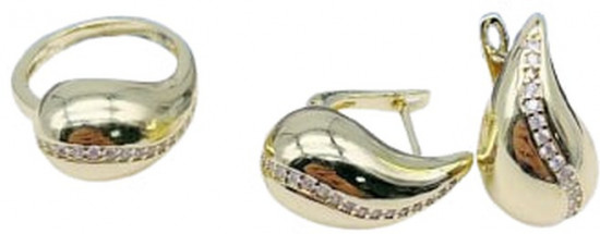 Комплект украшений с кристаллом женский