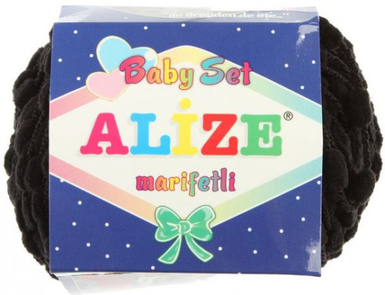 Пряжа «Baby set marifetli», цвет Черный