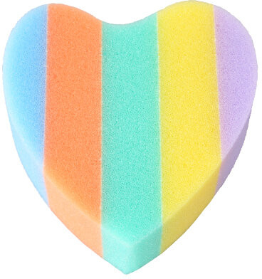 Губка банная «Сердце радуга»