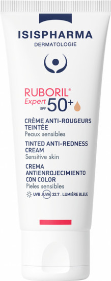 Крем для лица с тональным эффектом против розацеа и купероза SPF 50+