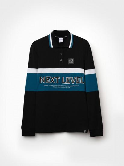 Лонгслив-поло мужской