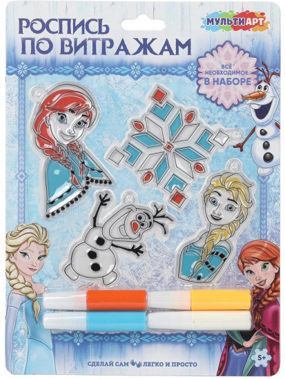 Роспись по витражам «Снежная принцесса»