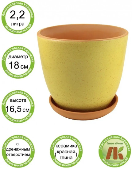 Горшок для цветов с поддоном