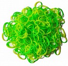 Силиконовые резинки для плетения браслетов, желто-зеленый неон