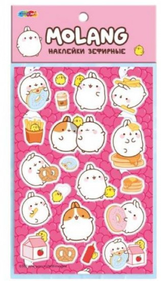 Наклейки зефирные «Molang»
