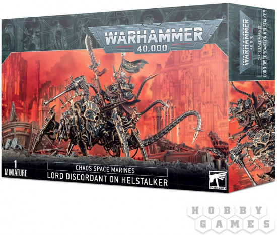 Фигурка-миниатюра сборная «Chaos Space Marines Lord Discordant on Helstalker»