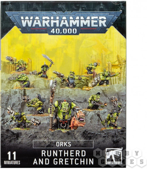 Набор фигурок-миниатюр «WH40K: Orks Runtherd and Gretchin»