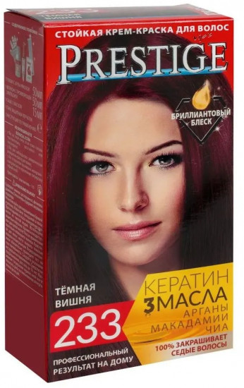 Стойкая крем-краска для волос, оттенок 233 Тёмная вишня