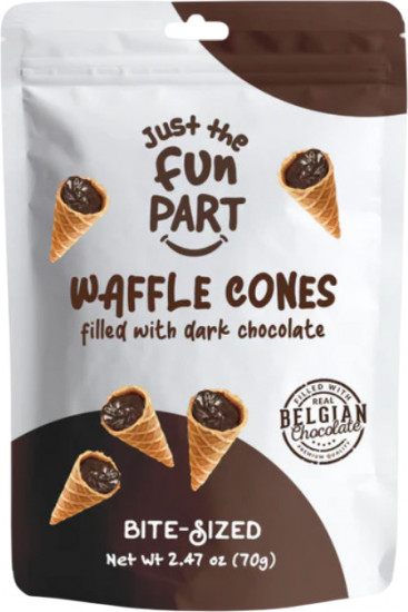 Вафельные рожки с темным шоколадом «Waffle coins filled with dark chocolate»
