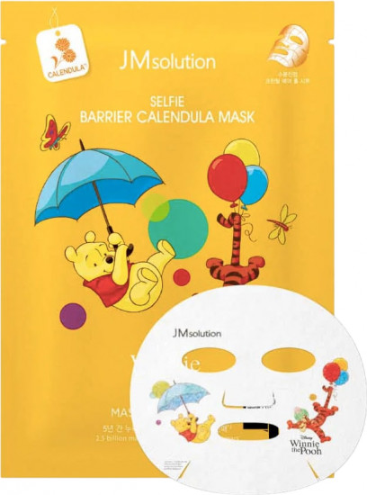 Успокаивающая тканевая маска с календулой «Disney collection selfie barrier calendula mask»