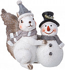 Статуэтка «Белка со снеговиком»