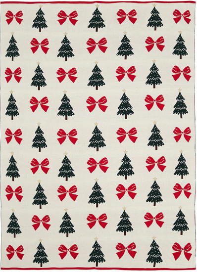 Плед с новогодним рисунком «Christmas Bows»