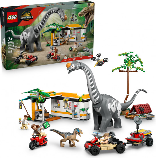 Конструктор LEGO® 76973 Миссия по отслеживанию велоцираптора и титанозавра