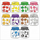 Развивающий магнитный сортёр «Баночки»