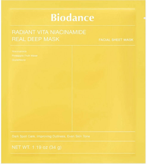 Маска для сияния кожи лица с ниацинамидом «Radiant Vita Niacinamide Real Deep Mask»