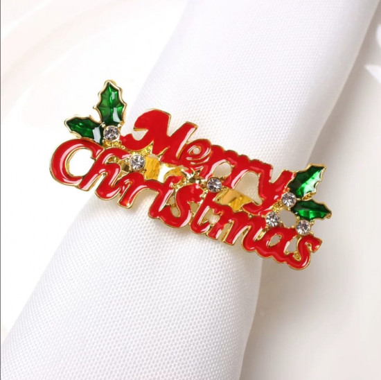 Набор колец на салфетки «Merry Christmas»