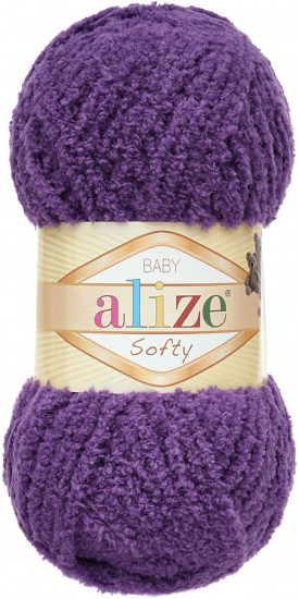 Пряжа для вязания «Softy», цвет 44 темно-фиолетовый