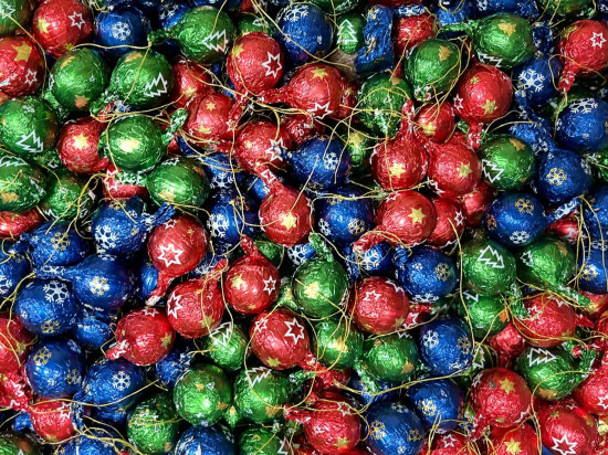 Шоколадные шарики «Снежинка, ёлка, звезда»