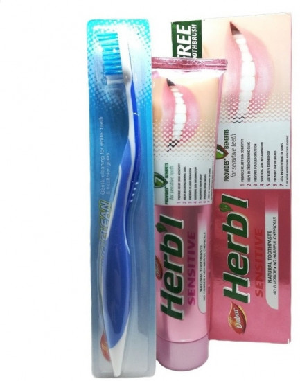 Зубная паста для чувствительных зубов с зубной щеткой «Herbal Sensitive»