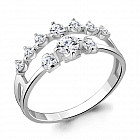 Кольцо из серебра с фианитами