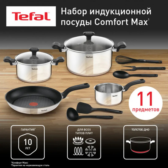 Набор посуды для приготовления с крышками «Comfort Max»