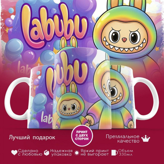 Кружка с принтом «Labubu»