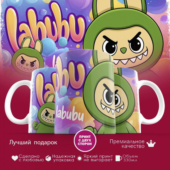 Кружка с принтом «Labubu»