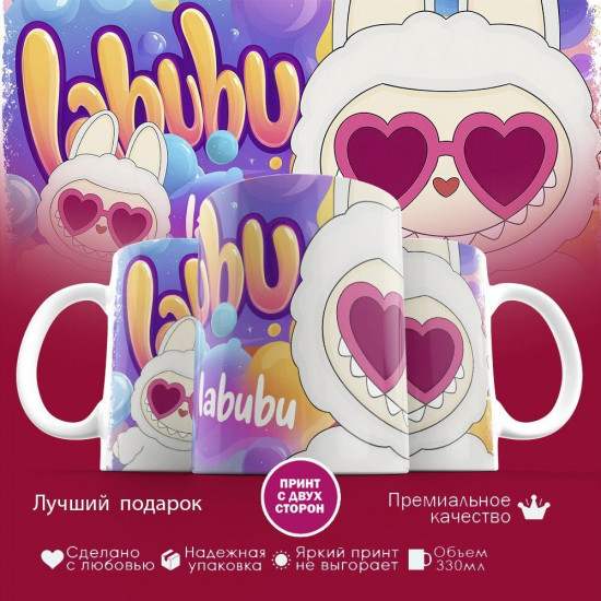 Кружка с принтом «Labubu»