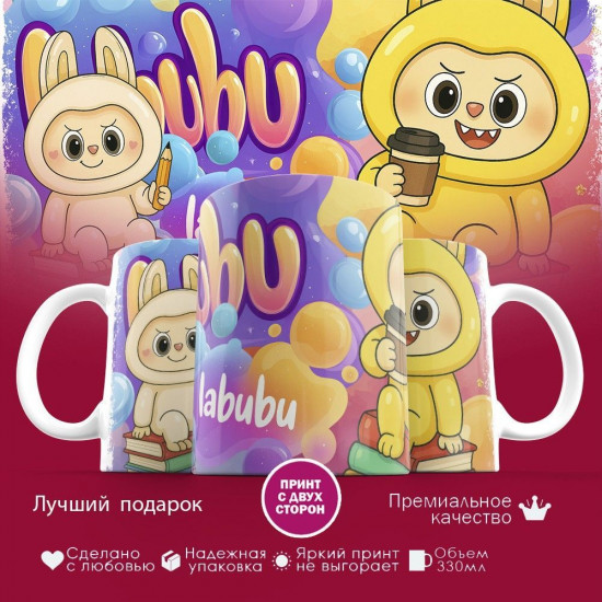Кружка с принтом «Labubu»