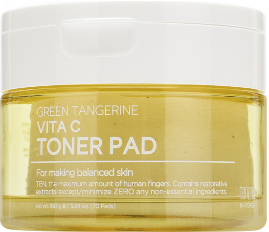 Пэды для лица с экстрактом зелёного мандарина «Green Tangerine Vita C Toner Pad»