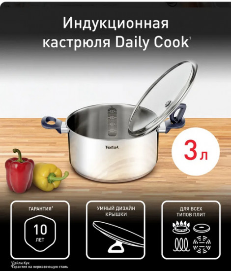 Кастрюля с крышкой «Daily Cook»