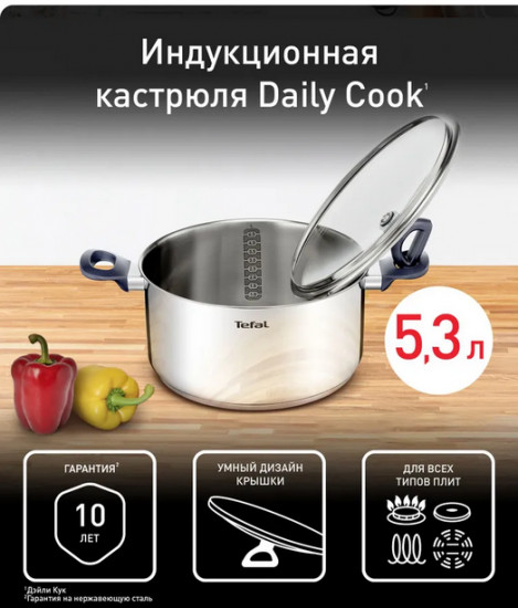 Кастрюля с крышкой «Daily Cook»