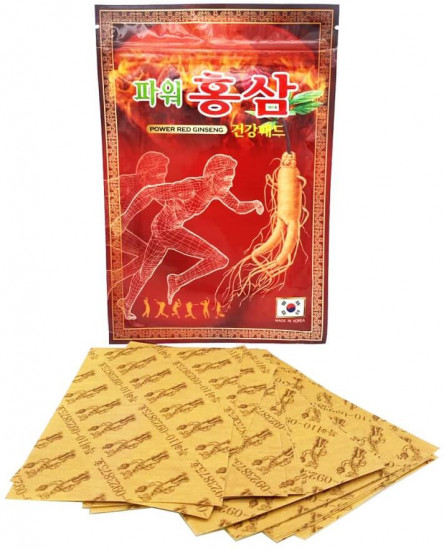 Набор пластырей согревающих с красным женьшенем «Power Red Ginseng»