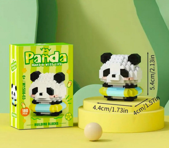 Конструктор пластиковый «Панда с кругом для купания»