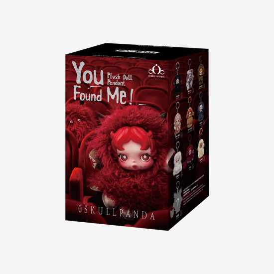 Кукла-сюрприз на брелке «Skullpanda You Found Me! Plush Doll»