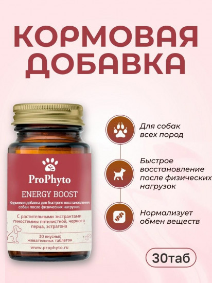 Кормовая добавка для быстрого восстановления собак после физических нагрузок «Energy Boost»