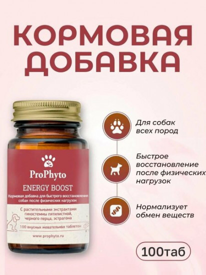 Кормовая добавка для быстрого восстановления собак после физических нагрузок «Energy Boost»