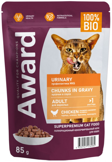 Корм для кошек с курицей в соусе «Urinary»