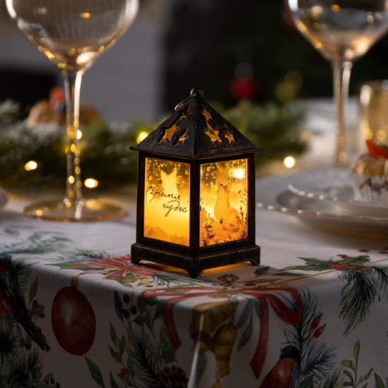 Фигура светодиодная «Бронзовый фонарь с лисой»