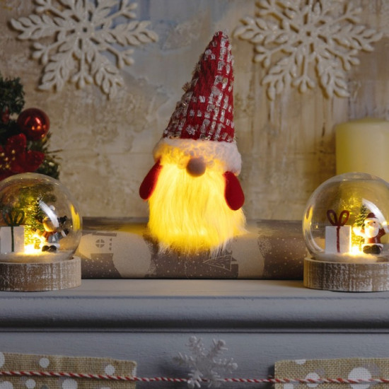 Фигура светодиодная «Гном в красном колпаке»