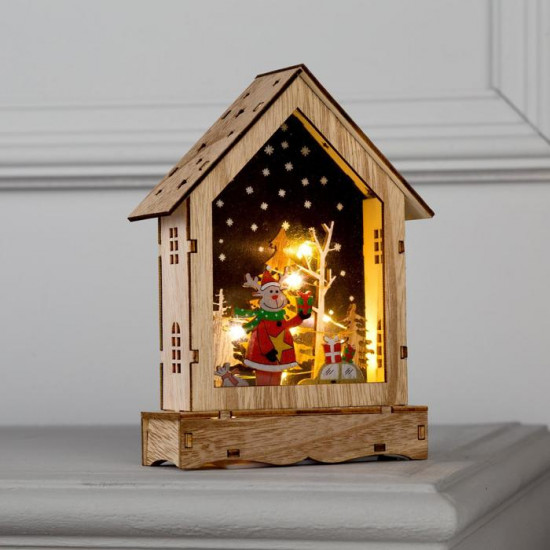 Фигура светодиодная «Дом с оленем»