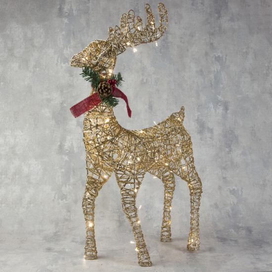 Фигура светодиодная «Олень золотистый»