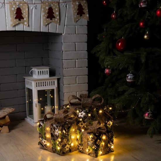 Фигура светодиодная «Подарки плетёные»