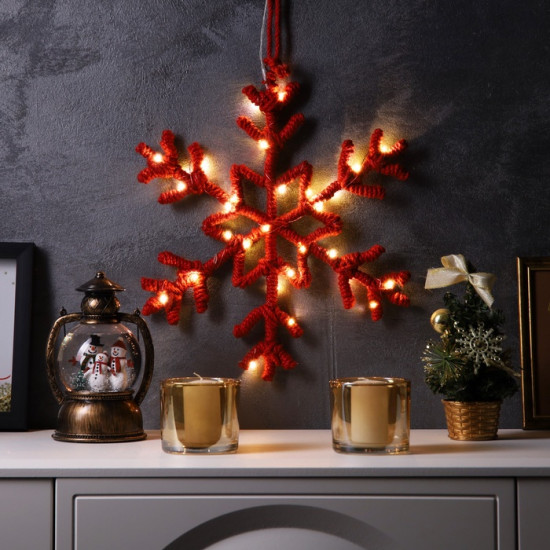 Фигура светодиодная «Снежинка красная»