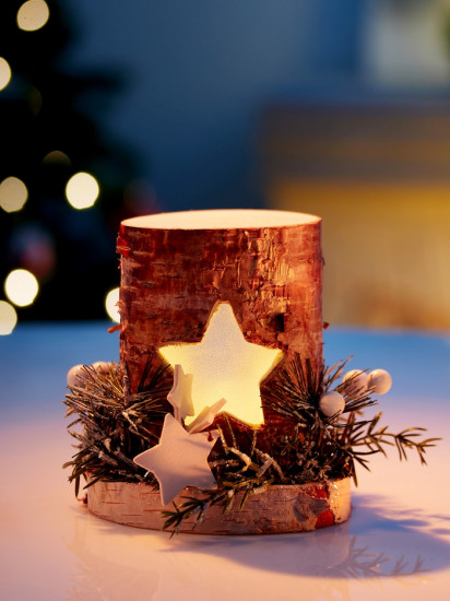 Фигура светодиодная деревянная «Декоративный пень»