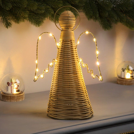 Фигура световая «Ангел плетёный»