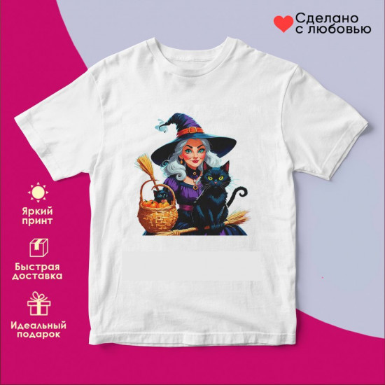 Футболка с принтом «Happy Halloween»