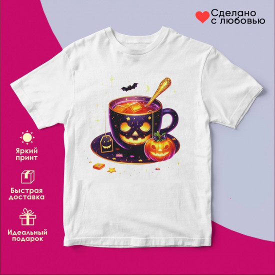 Футболка с принтом «Happy Halloween»