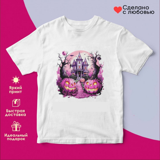 Футболка с принтом «Happy Halloween»
